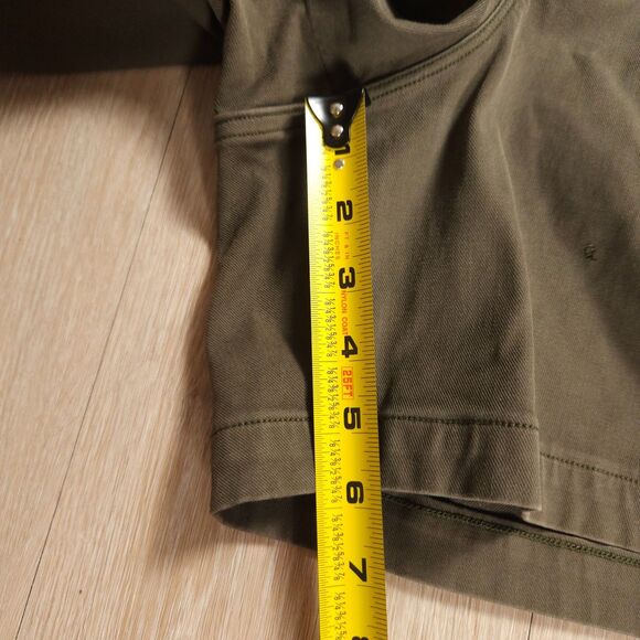 Spanx Stretch Twill Shorts Womens Size XL Green Chino Retro Style 6" Inseam - Picture 15 of 15